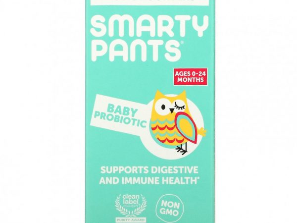 SmartyPants, Детский пробиотик, 0–24 месяца, без добавок, 8 мл (0,27 жидк. Унции)