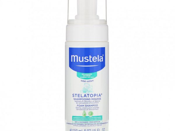 Mustela, Stelatopia, шампунь-пенка, 150 мл (5,07 жидк. Унции)