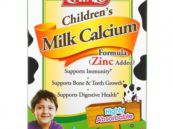 Catalo Naturals, Children's Milk Calcium Formula, ваниль, 50 жевательных таблеток