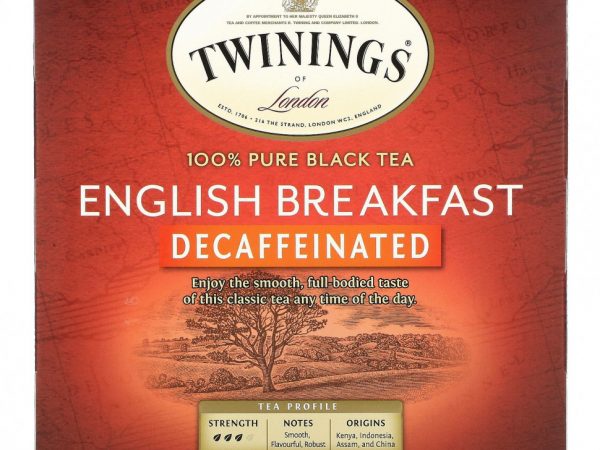 Twinings, English Breakfast, Decaffeinated, 50 Tea Bags, 3.53 oz (100 g)