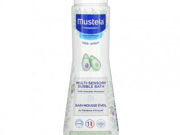 Mustela, Baby, мультисенсорная пенная ванна с авокадо, для нормальной кожи, 200 мл (6,76 жидк. Унции)