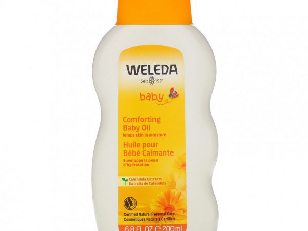 Weleda, Baby, успокаивающее масло для детей, с экстрактами календулы, 200 мл (6,8 жидк. унции)