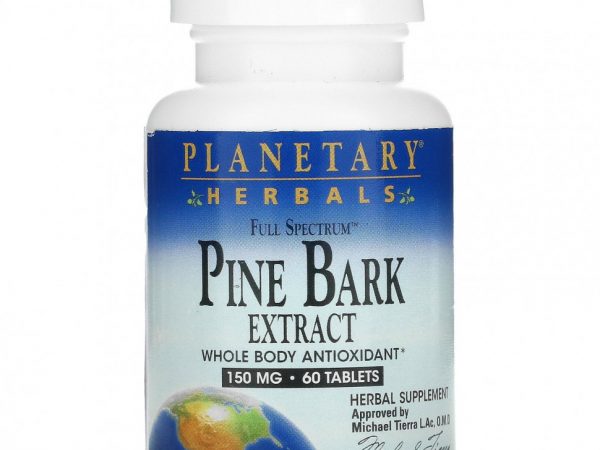 Planetary Herbals, Экстракт сосновой коры Full Spectrum, 150 мг, 60 таблеток