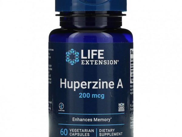Life Extension, Гуперзин А, 200 мкг, 60 растительных капсул