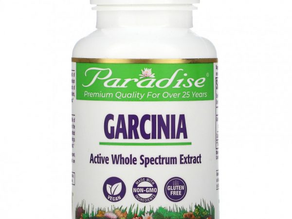 Paradise Herbs, гарциния, 60 вегетарианских капсул