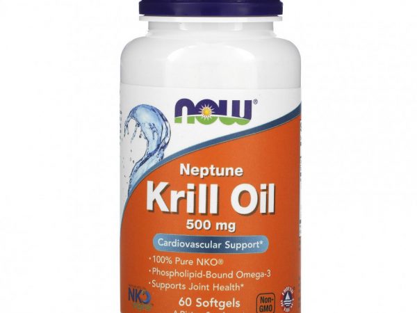 NOW Foods, Масло морского криля Нептун, 500 мг, 60 мягких таблеток