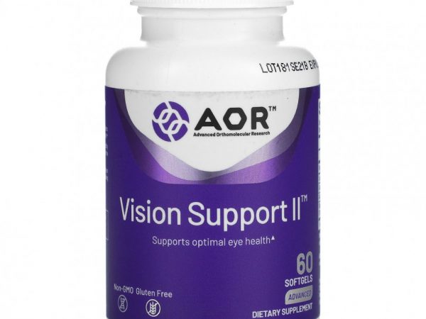 Advanced Orthomolecular Research AOR, Vision Support II, 60 мягких таблеток