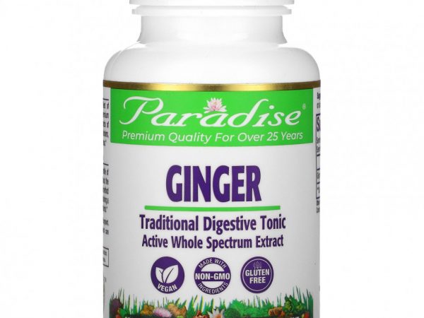 Paradise Herbs, Имбирь Тропического Леса 60 овощных капсул