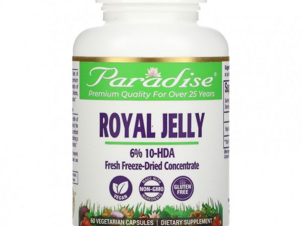 Paradise Herbs, Golden Emperor Royal Jelly, 60 Vegetarian Capsules