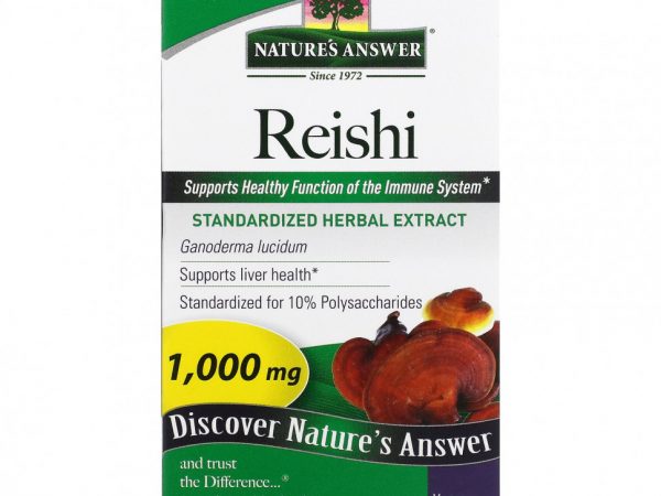 Nature's Answer, рейши, 500 мг, 60 вегетарианских капсул