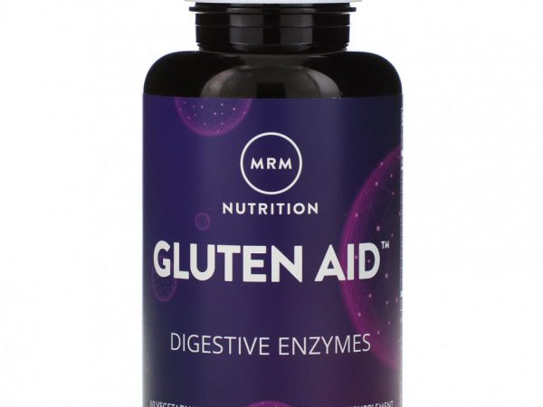 MRM, Nutrition, добавка для поддержки переваривания глютена, 60 вегетарианских капсул