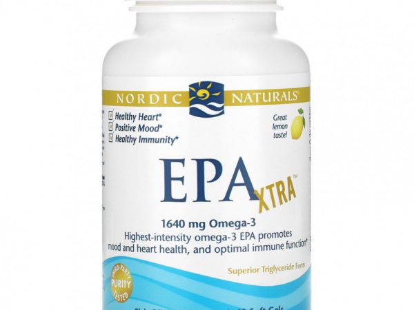 Nordic Naturals, ЭПК Экстра, лимон, 820 мг, 60 гелевых капсул