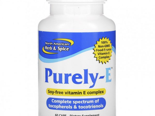 North American Herb & Spice, Purely-E, 60 капсул