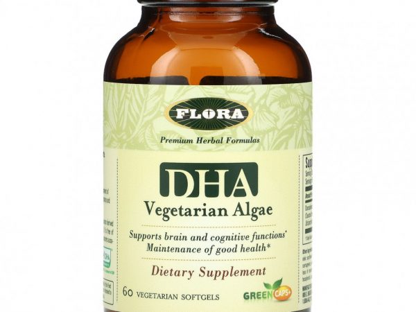 Flora, ДГК из водорослей, 60 вегетарианских мягких желатиновых капсул