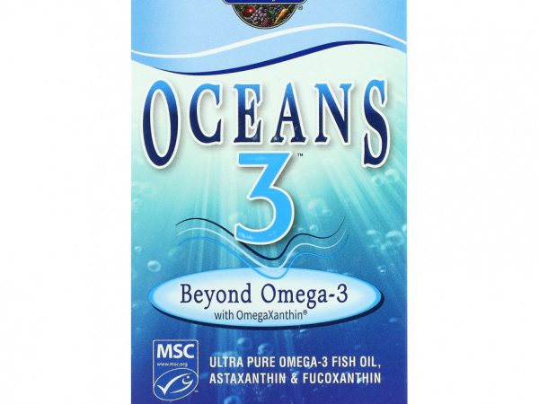 Garden of Life, Oceans 3, Beyond Omega-3 с омега-ксантином, 60 желатиновых капсул