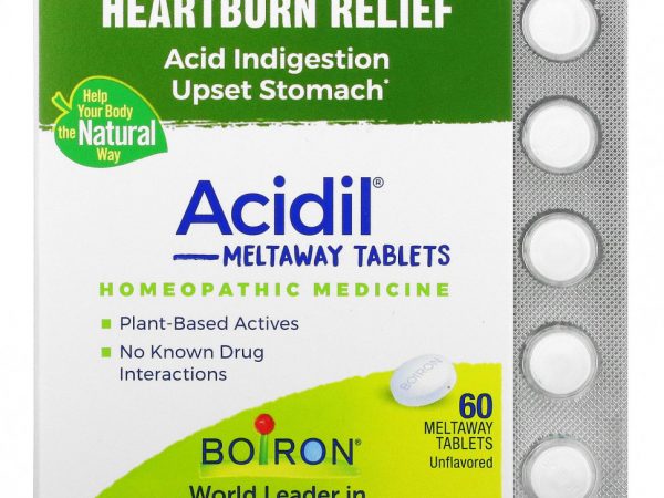 Boiron, Acidil, нарушение пищеварения, без добавок, 60 таблеток Meltaway