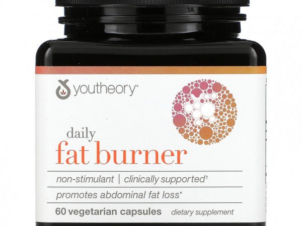 Youtheory, Daily Fat Burner, 60 вегетарианских капсул