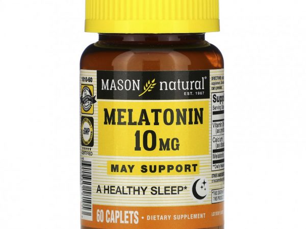 Mason Natural, Мелатонин, 10 мг, 60 капсул