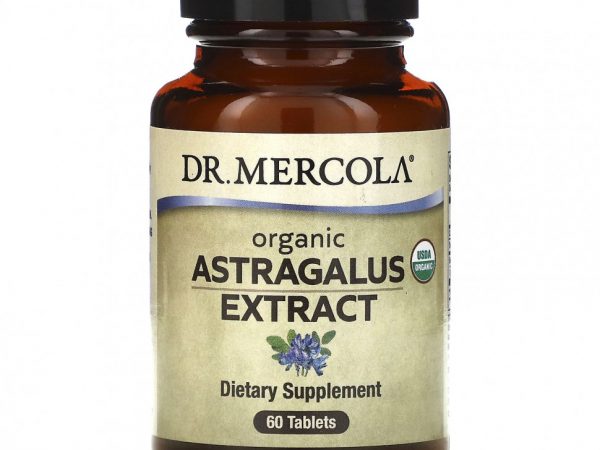 Dr. Mercola, Органический экстракт астрагала, 60 таблеток