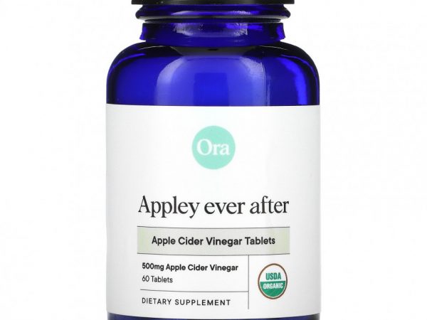 Ora, Ora, Appley Ever After, яблочный уксус в таблетках, 500 мг, 60 таблеток
