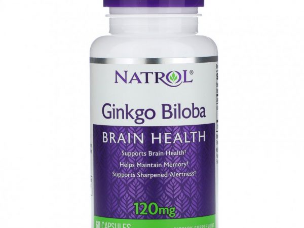 Natrol, Гинкго билоба, 120 мг, 60 капсул