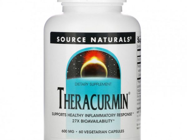 Source Naturals, Theracurmin, 600 мг, 60 вегетарианских капсул