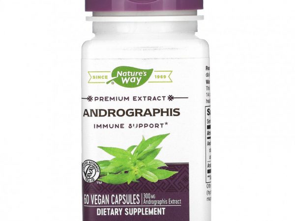 Nature's Way, Андрографис, 300 мг, 60 веганских капсул