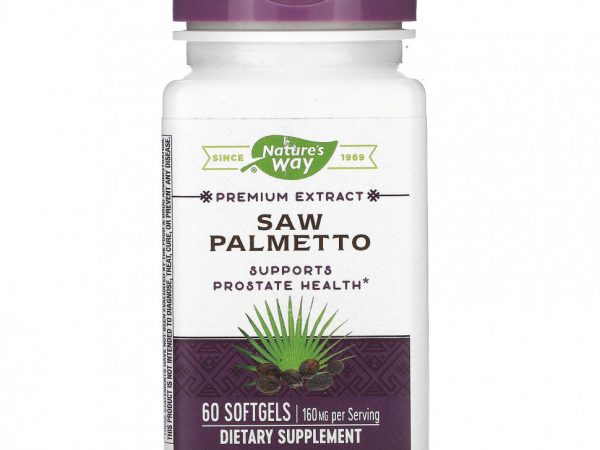 Nature's Way, Пальма сереноа, 160 мг, 60 мягких таблеток