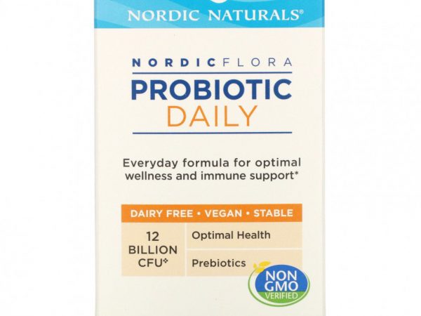 Nordic Naturals, Nordic Flora Probiotic Daily, 12 млрд КОЕ, 60 капсул