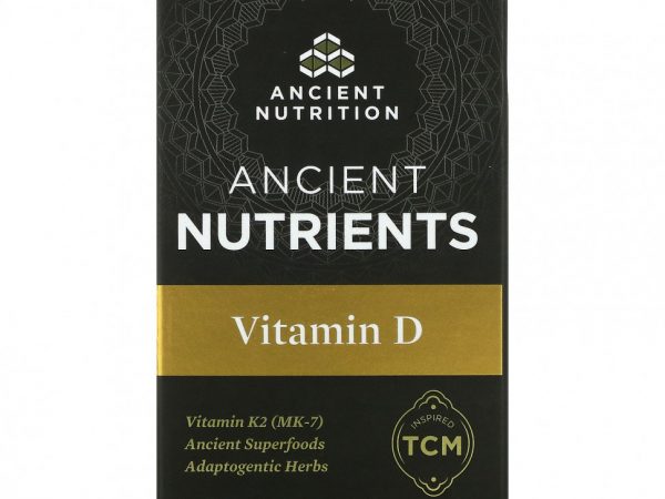 Dr. Axe / Ancient Nutrition, Ancient Nutrients, витамин D, 60 капсул