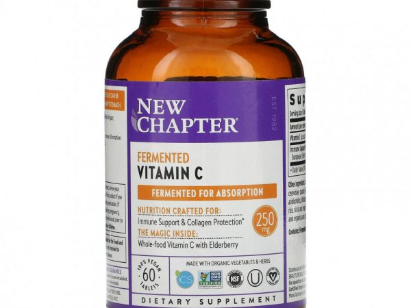New Chapter, Fermented Vitamin C, 60 Vegan Tablets
