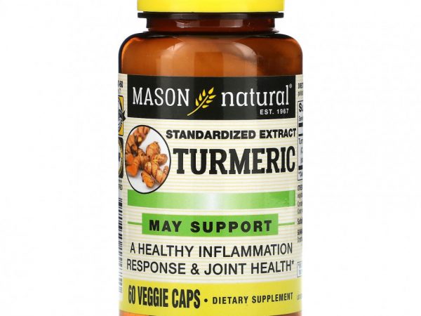 Mason Natural, Стандартизированный экстракт куркумы, 60 растительных капсул