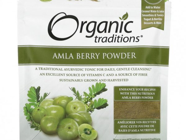 Organic Traditions, Порошок ягод амлы, 7 унций (200 г)