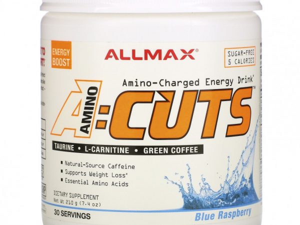 ALLMAX Nutrition, ACUTS, энергетический напиток с аминокислотами, голубая малина, 210 г (7,4 унции)