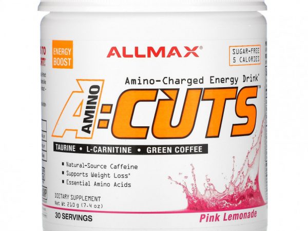 ALLMAX Nutrition, ACUTS, энергетический напиток с аминокислотами, розовый лимонад, 210 г (7,4 унции)