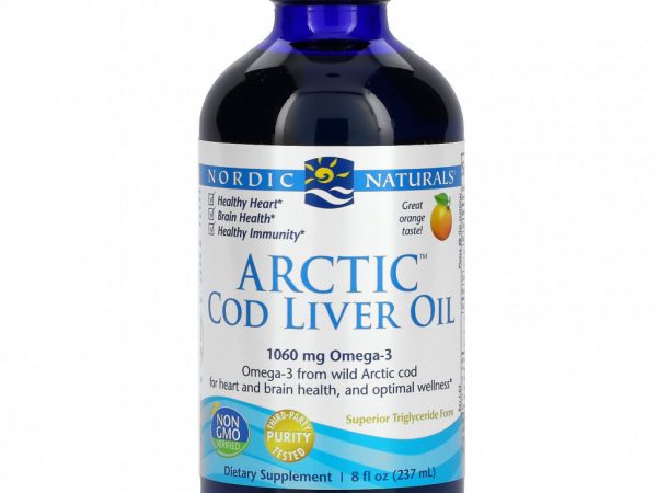 Nordic Naturals, Жир печени арктической трески со вкусом апельсина, 237 мл (8 жидких унций)