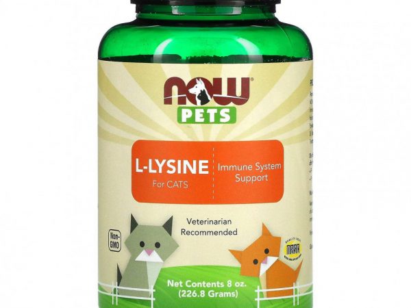 NOW Foods, Now Pets, L-лизин для кошек, 226,8 г (8 унций)