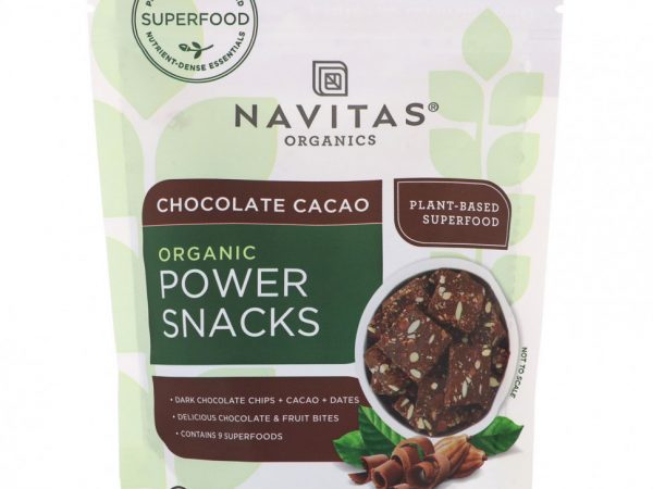 Navitas Organics, Power Snacks, Шоколадное какао, 8 унций (227 г)