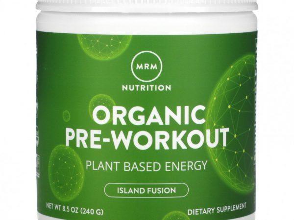MRM, Органическое средство перед тренировкой, островной фьюжн, 8,5 унций (240 г)