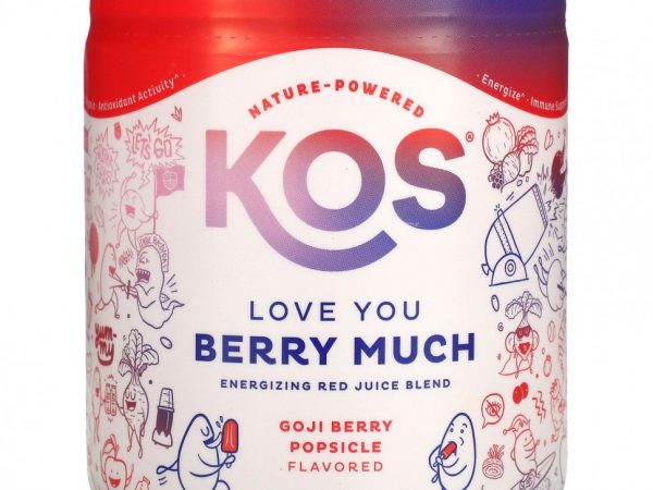 KOS, Love You Berry Much, бодрящая смесь красных соков, эскимо из ягод годжи, 249 г (8,78 унции)