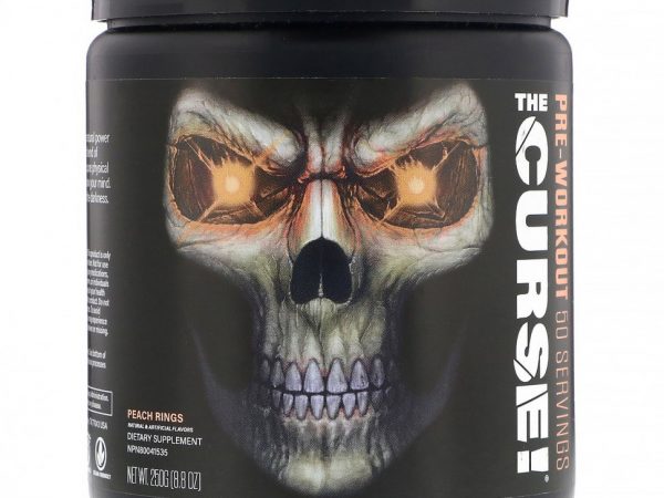 JNX Sports, The Curse, предтренировочная добавка, персиковые кольца, 250 г