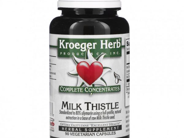 Kroeger Herb Co, Комплексные концентраты, расторопша, 90 вегетарианских капсул