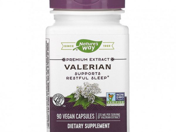 Nature's Way, корень валерианы, 110 мг, 90 веганских капсул