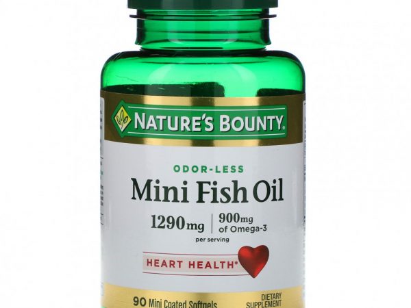Nature's Bounty, Мини-рыбий жир, 645 мг, 90 мягких желатиновых мини-капсул