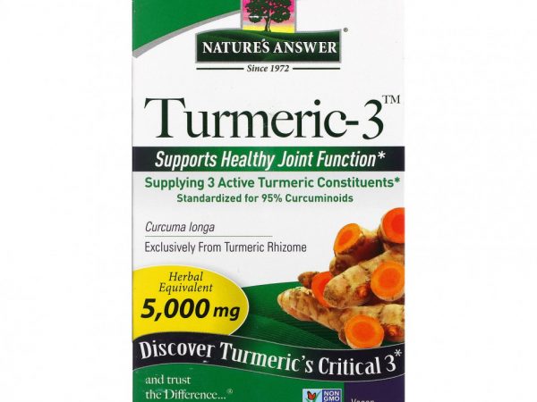Nature's Answer, Turmeric-3, 5,000 mg, 90 Vegetarian Capsules