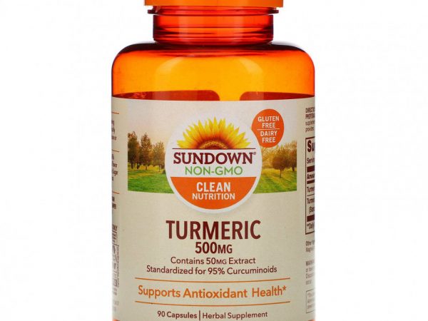 Sundown Naturals, Куркума, 500 мг, 90 капсул