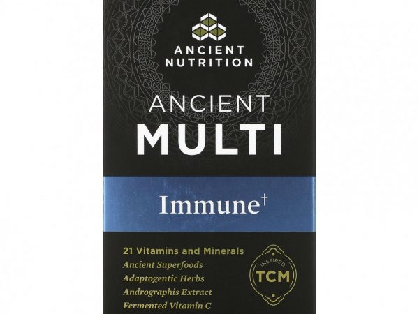 Dr. Axe / Ancient Nutrition, Ancient Multi, для иммунитета, 90 капсул