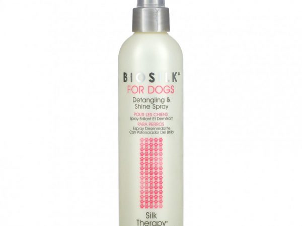 Biosilk, Silk Therapy, спрей для распутывания волос и блеска для собак, 237 мл (8 жидк. Унций)