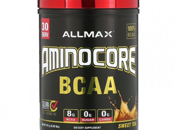 ALLMAX Nutrition, AMINOCORE BCAA, сладкий чай, 315 г (0,69 фунта)
