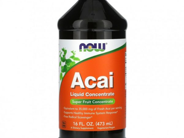 NOW Foods, Жидкий концентрат асаи, 16 жидких унций (473 мл)